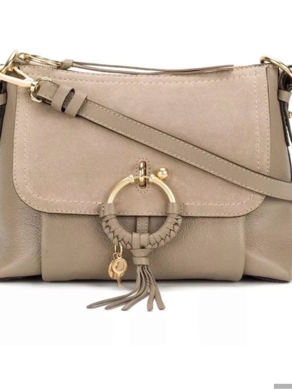 See by Chloe Joan leather bag in motty grey